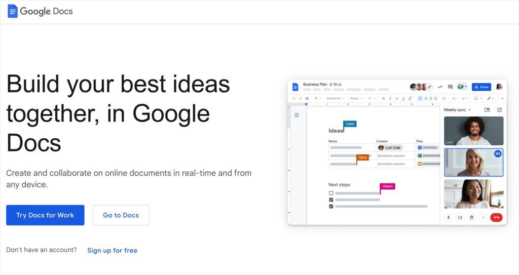 Google docs to collaborate in SOP writing