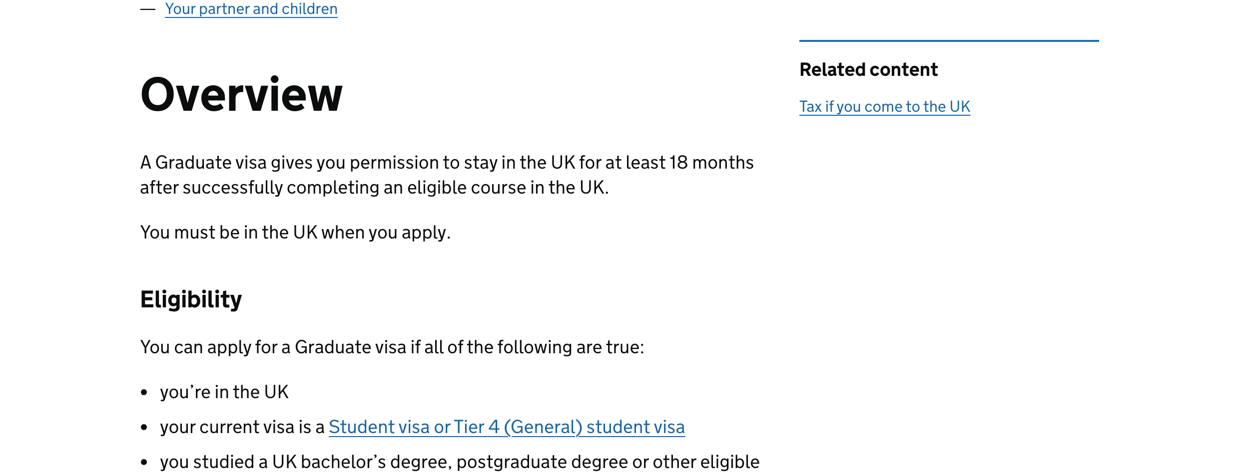 Govuk Graduate Visa » Ujvibes - Free Scholarship in Canada Screenshot of the gov. Uk graduate visa page stating the visa gives permission to stay for at least 18 months